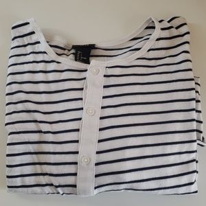 3/4 sleeves striped t-shirt